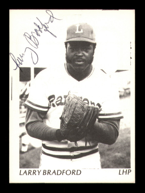 Larry Bradford Autographed 1975 TCMA Rookie Card Lynchburg Rangers SKU #231551