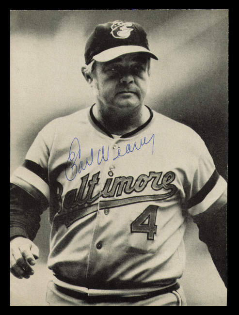 Earl Weaver Autographed 5.5x7.5 Magazine Page Photo Baltimore Orioles SKU #232389