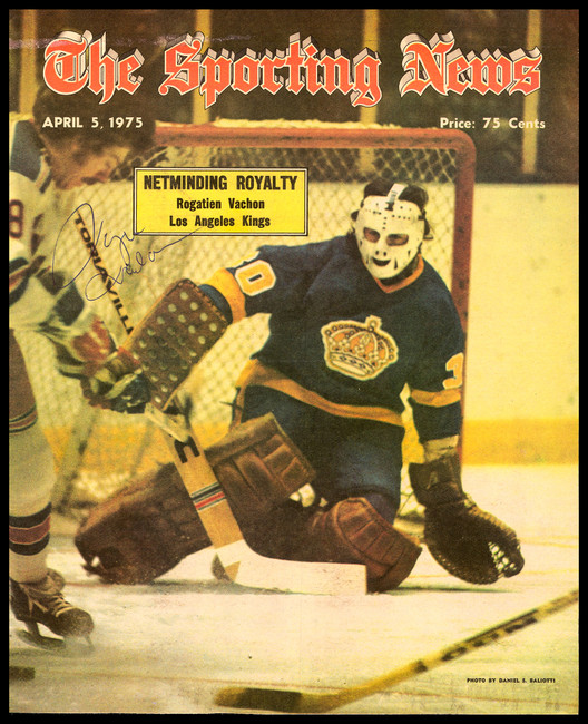Rogie Vachon Autographed Sporting News Cover Los Angeles Kings SKU #236326