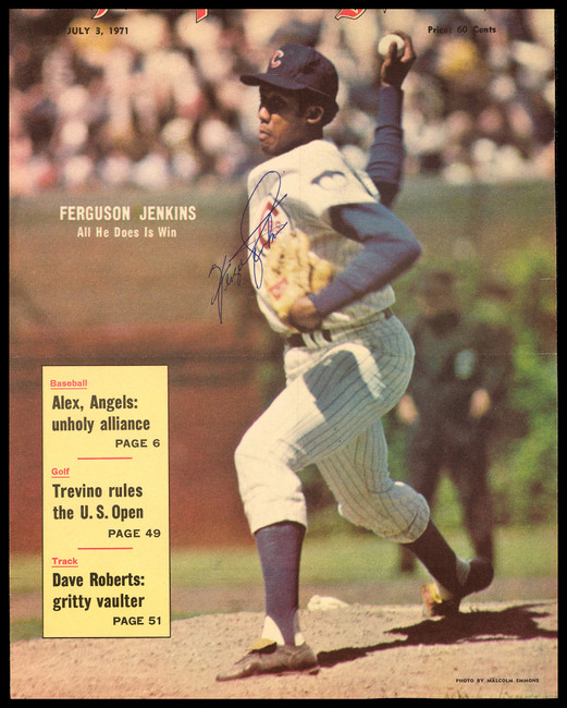 Fergie Jenkins Autographed Sporting News Cover Chicago Cubs SKU #236235