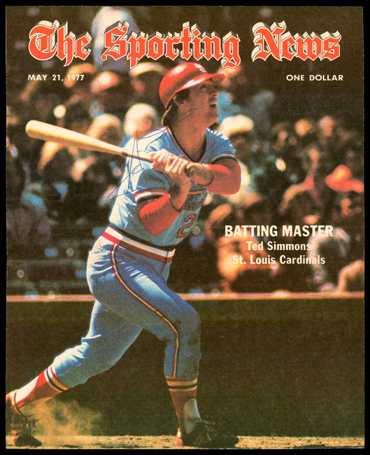 Ted Simmons Autographed Sporting News Cover St. Louis Cardinals SKU #236247