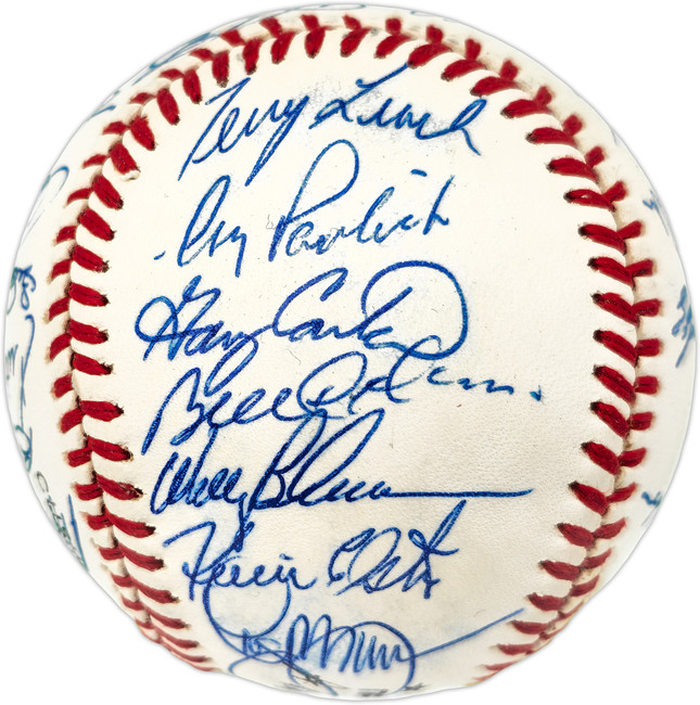 1986 New York Mets Team Autographed Official NL Baseball With 30 Signatures Including Gary Carter PSA/DNA #W03544