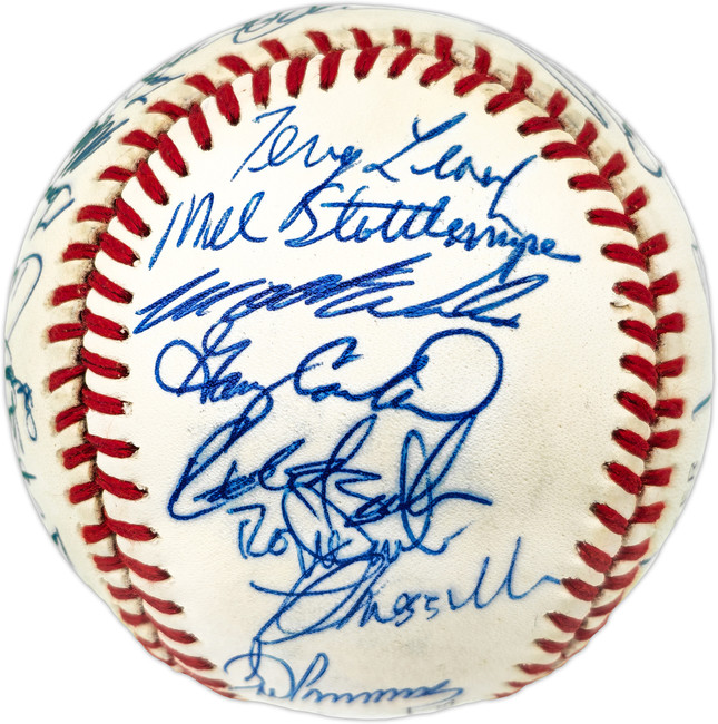 1986 New York Mets Team Autographed Official NL Baseball With 31 Signatures Including Gary Carter PSA/DNA #W03530