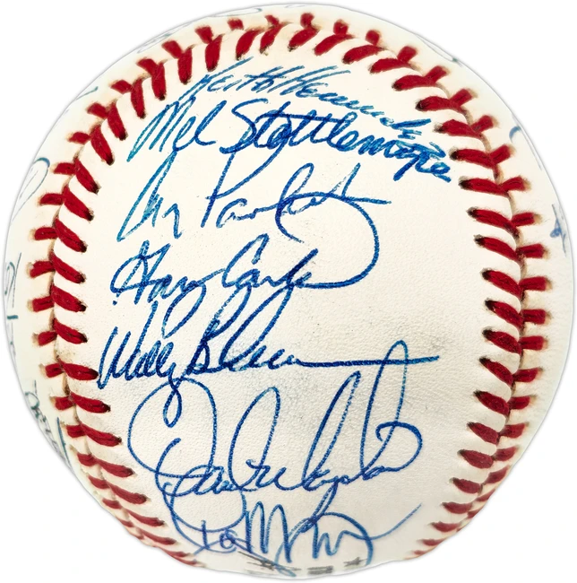 1986 New York Mets Team Autographed Official NL Baseball With 31 Signatures Including Gary Carter PSA/DNA #W03531