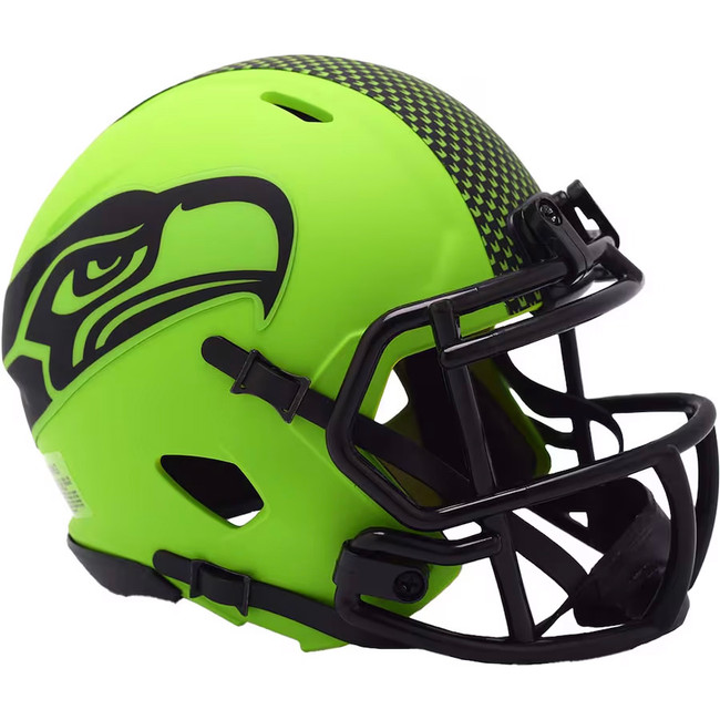 Unsigned Seattle Seahawks Rave Green Speed Mini Helmet Stock #238327