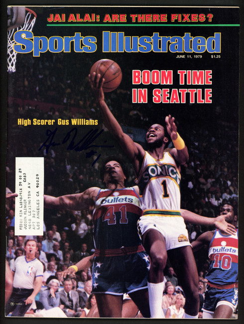 Gus Williams Autographed Sports Illustrated Sports Illustrated Magazine Seattle Supersonics MCS Holo #51021