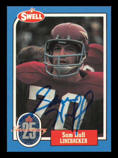 Sam Huff Autographed 1988 Swell Card #57 Card New York Giants SKU #241154