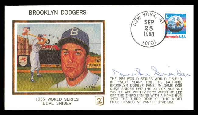 Duke Snider Autographed First Day Cover Brooklyn Dodgers SKU #240742