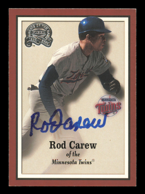 Rod Carew Autographed 2000 Fleer Greats of the Game Card #75 Card Minnesota Twins SKU #241210