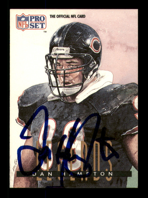 Dan Hampton Autographed 1991 Pro Set Card #696 Chicago Bears SKU #242135