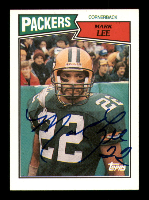 Mark Lee Autographed 1987 Topps Card #359 Green Bay Packers SKU #241713