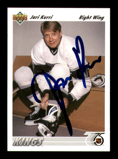 Jari Kurri Autographed 1991-92 Upper Deck Card #366 Los Angeles Kings SKU #241882