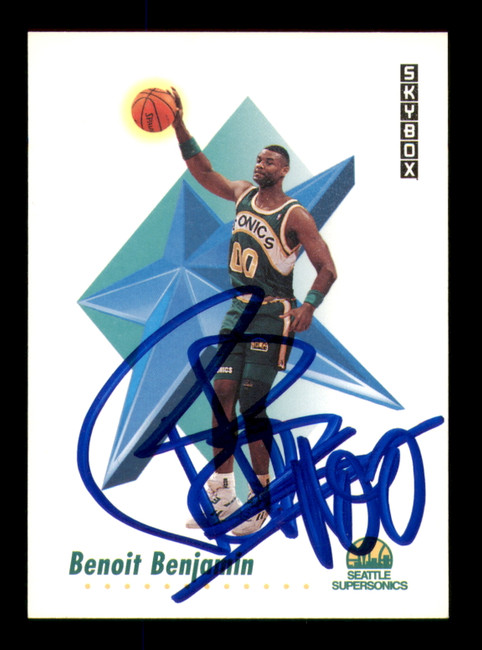 Benoit Benjamin Autographed 1991-92 Skybox Card #266 Seattle Supersonics SKU #242062