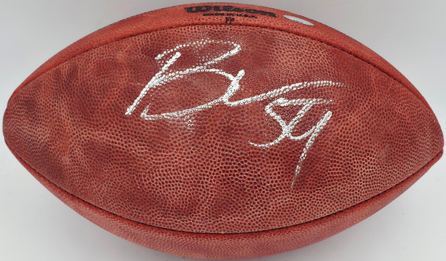 Bobby Wagner Autographed Official NFL Leather Game Football Seattle Seahawks MCS Holo #64073