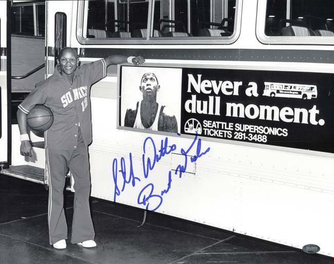 Donald Slick Watts Autographed 11x14 Photo Seattle Supersonics MCS Holo #64263