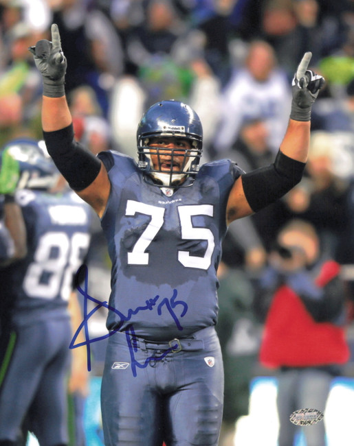 Sean Locklear Autographed 8x10 Photo Seattle Seahawks MCS Holo #63372