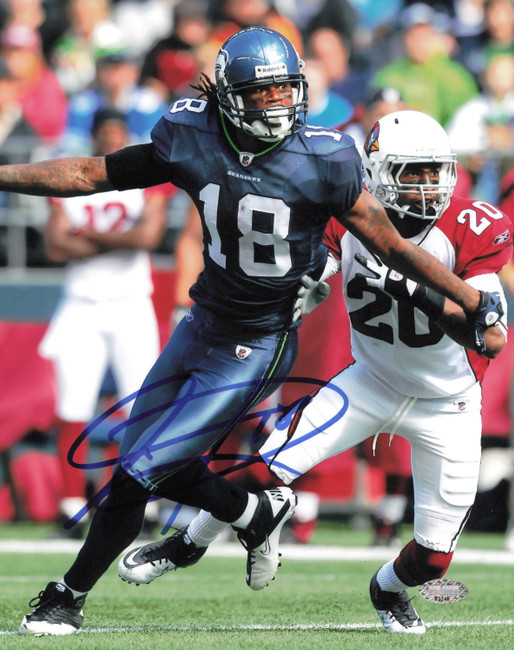 Sidney Rice Autographed 8x10 Photo Seattle Seahawks MCS Holo #63315