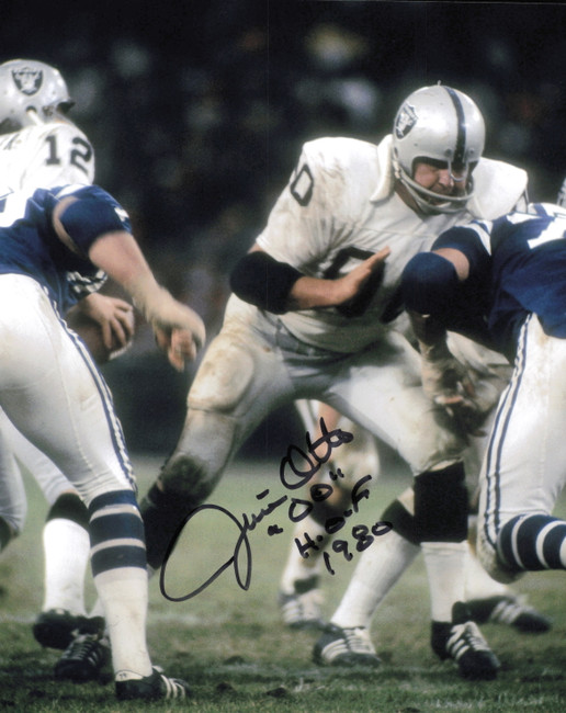 Jim Otto Autographed 8x10 Photo Oakland Raiders "HOF 1980" SKU #245809