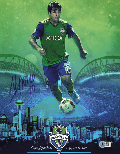 Nicolas Nico Lodeiro Autographed 11x14 Photo Seattle Sounders Beckett BAS QR #BS31896
