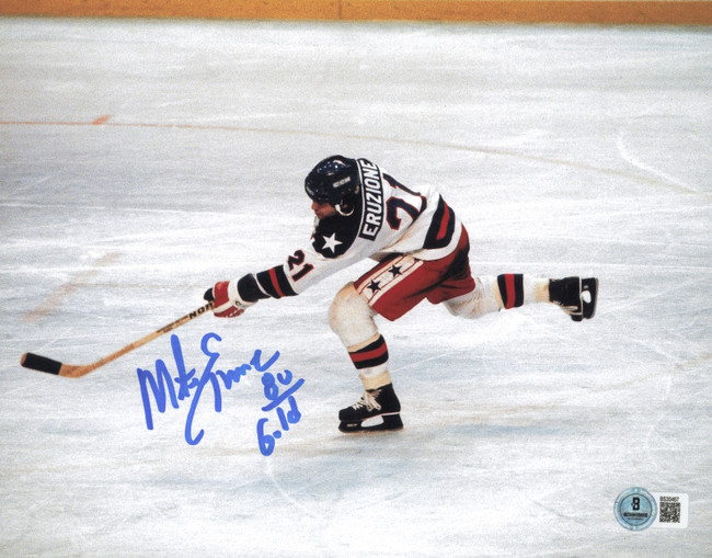 Mike Eruzione Autographed 8x10 Photo 1980 Team USA "80 Gold" Beckett BAS QR #BS30467