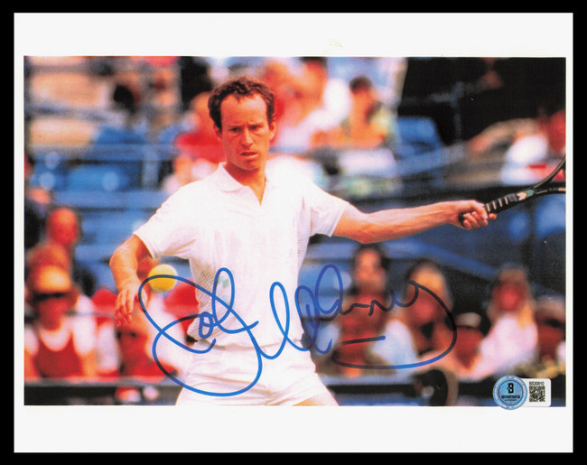 John McEnroe Autographed 8x10 Photo (Paper Stock) Beckett BAS QR #BS30810