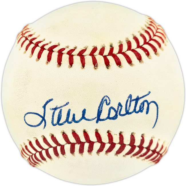 Steve Carlton Autographed Official NL Baseball Philadelphia Phillies Beckett BAS QR #BR51239