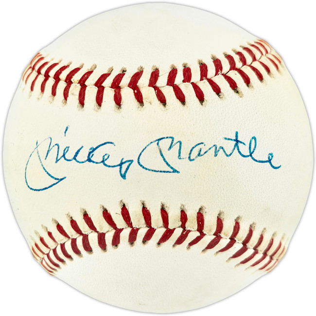 Mickey Mantle Autographed Official AL Baseball New York Yankees Beckett BAS #AE16617