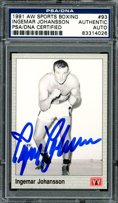 Ingemar Johansson Autographed 1991 AW Sports Card #93 PSA/DNA #83314026