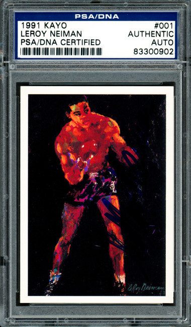 Leroy Neiman Autographed 1991 Kayo Card #1 PSA/DNA #83300902