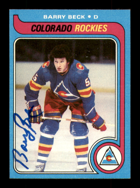 Barry Beck Autographed 1979-80 Topps Card #35 Colorado Rockies SKU #251269