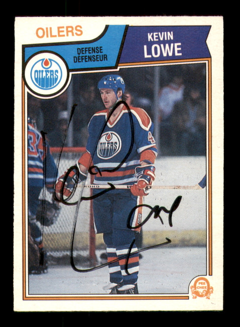Kevin Lowe Autographed 1983-84 O-Pee-Chee Card #37 Edmonton Oilers SKU #251956