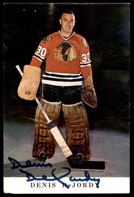 Denis DeJordy Autographed 4x6 Photo Chicago Blackhawks SKU #252095