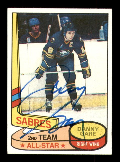 Danny Gare Autographed 1980-81 Topps Card #88 Buffalo Sabres SKU #251231