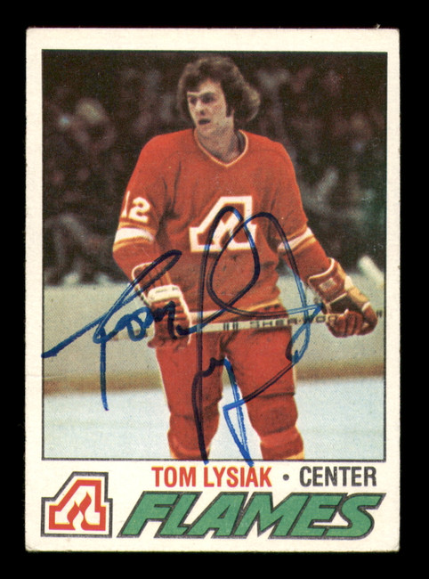 Tom Lysiak Autographed 1977-78 Topps Card #127 Atlanta Flames SKU #251366
