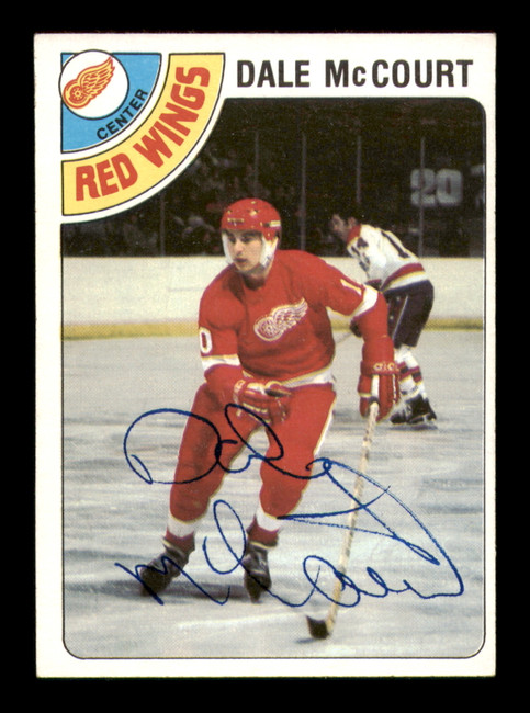 Dale McCourt Autographed 1978-79 Topps Card #132 Detroit Red Wings SKU #251388
