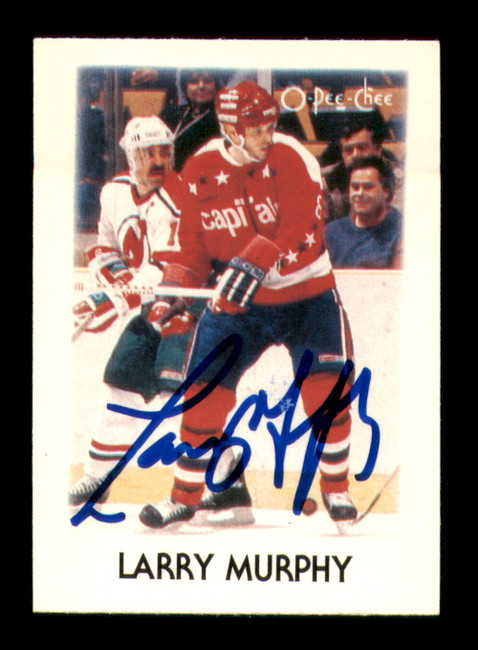 Larry Murphy Autographed 1987-88 O-Pee-Chee Minis Card #31 Washington Capitals SKU #251685