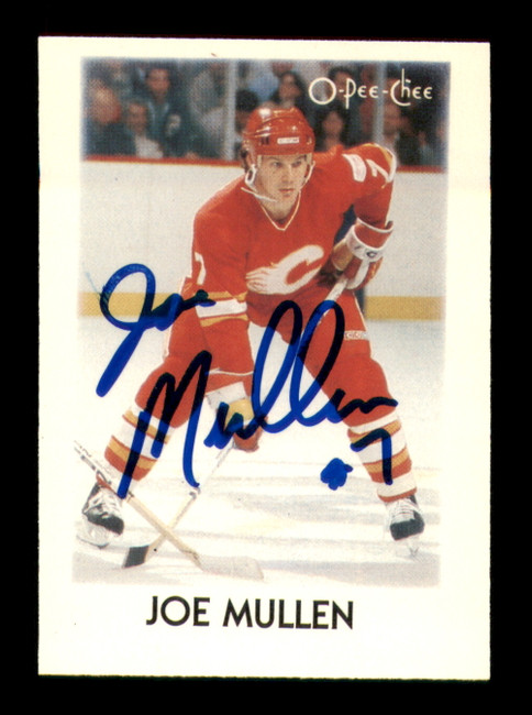 Joe Mullen Autographed 1987-88 O-Pee-Chee Minis Card #29 Calgary Flames SKU #251698