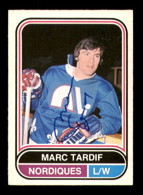 Marc Tardif Autographed 1975-76 O-Pee-Chee WHA Card #30 Quebec Nordiques SKU #251768