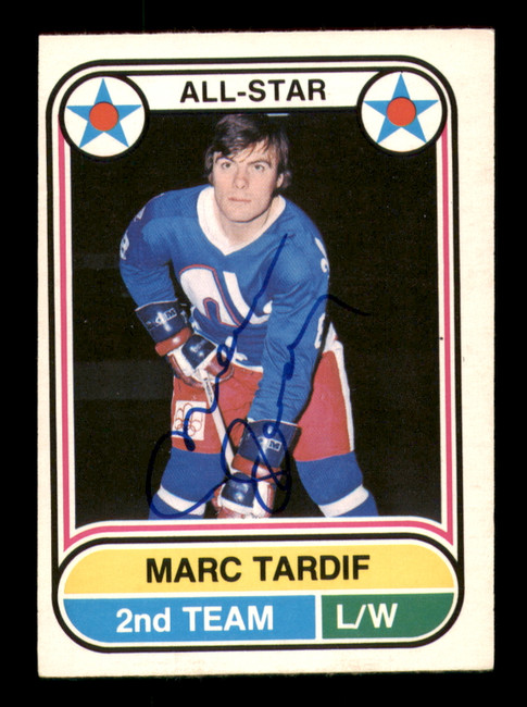 Marc Tardif Autographed 1975-76 O-Pee-Chee WHA Card #71 Quebec Nordiques SKU #251805