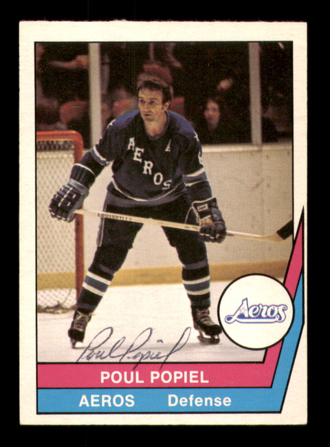 Poul Popiel Autographed 1977-78 O-Pee-Chee WHA Card #63 Houston Aeros SKU #251898