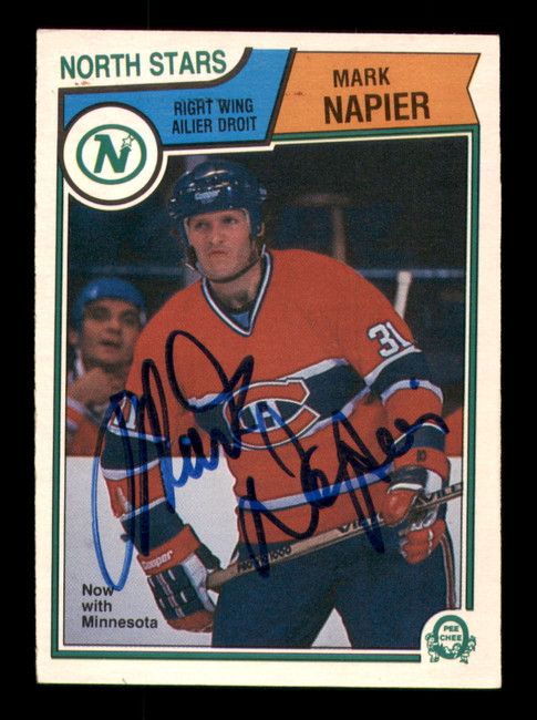 Mark Napier Autographed 1983-84 O-Pee-Chee Card #192 Montreal Canadiens SKU #251971