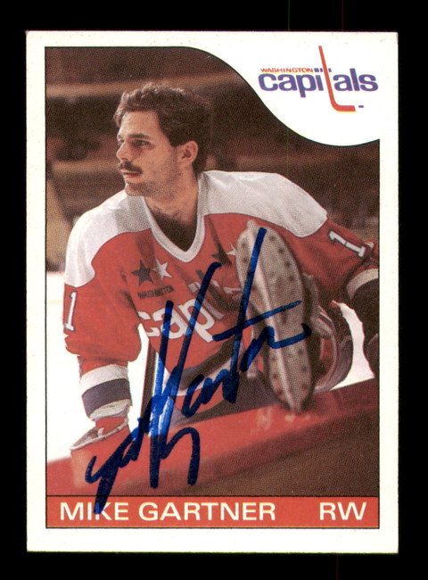 Mike Gartner Autographed 1985-86 Topps Card #46 Washington Capitals SKU #251123