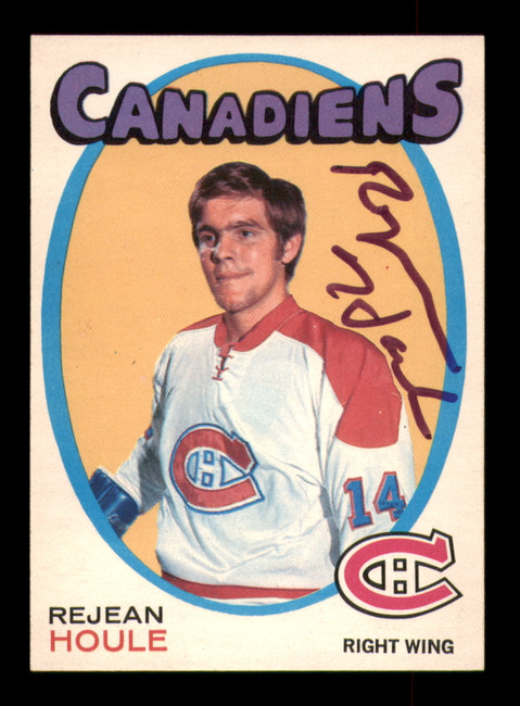 Rejean Houle Autographed 1971-72 O-Pee-Chee Card #147 Montreal Canadiens SKU #251184