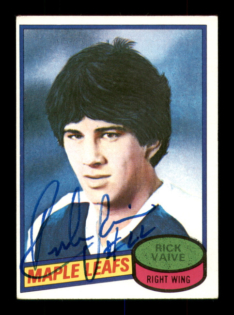 Rick Vaive Autographed 1980-81 Topps Rookie Card #242 Toronto Maple Leafs SKU #251247