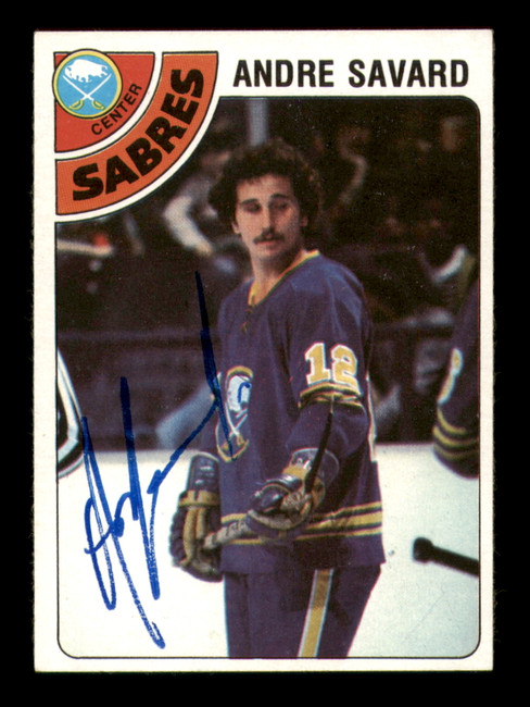 Andre Savard Autographed 1978-79 Topps Card #253 Buffalo Sabres SKU #251402