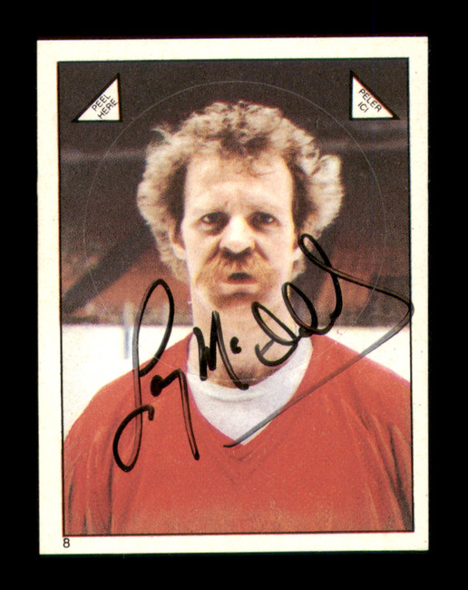 Lanny McDonald Autographed 1983-84 O-Pee-Chee Stickers Card #8 Calgary Flames SKU #251469