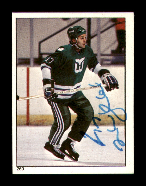 Ray Neufeld Autographed 1983-84 Topps Stickers Rookie Card #260 Hartford Whalers SKU #251570