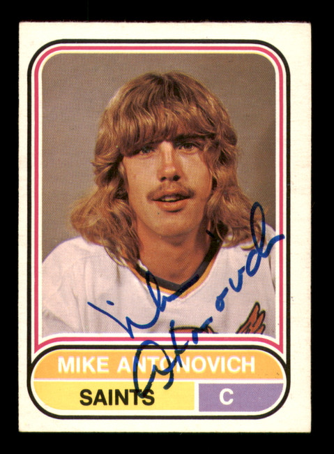 Mike Antonovich Autographed 1975-76 O-Pee-Chee WHA Card #111 Minnesota Fighting Saints SKU #251855