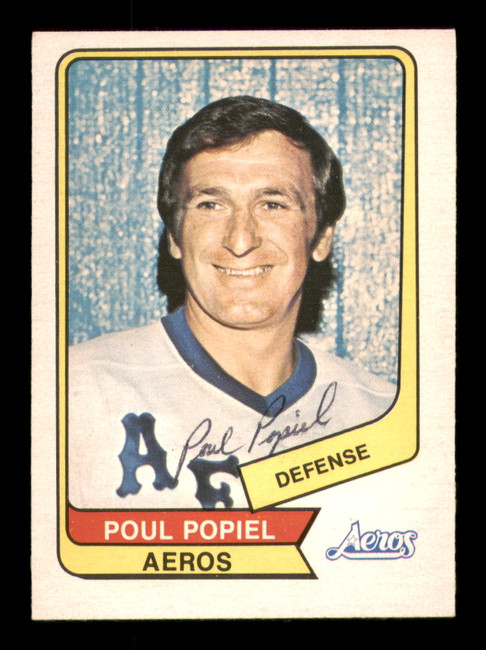 Poul Popiel Autographed 1976-77 O-Pee-Chee WHA Card #27 Houston Aeros SKU #251907