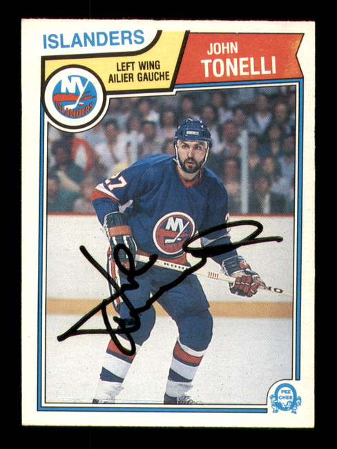 John Tonelli Autographed 1983-84 O-Pee-Chee Card #20 New York Islanders SKU #251949 John Tonelli Autographed 1983-84 O-Pee-Chee Card #20 New York Islanders SKU #251949